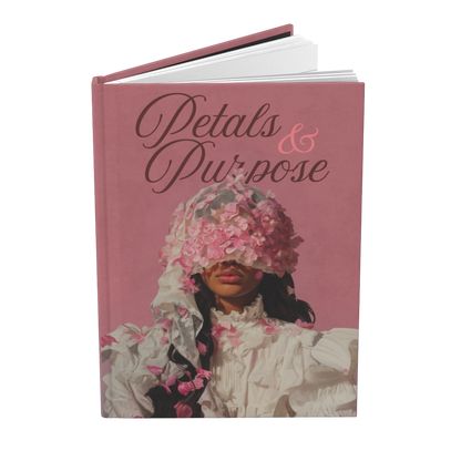Future Is Forever Petals & Purpose journal with a romantic pink floral cover design featuring a woman in lace.